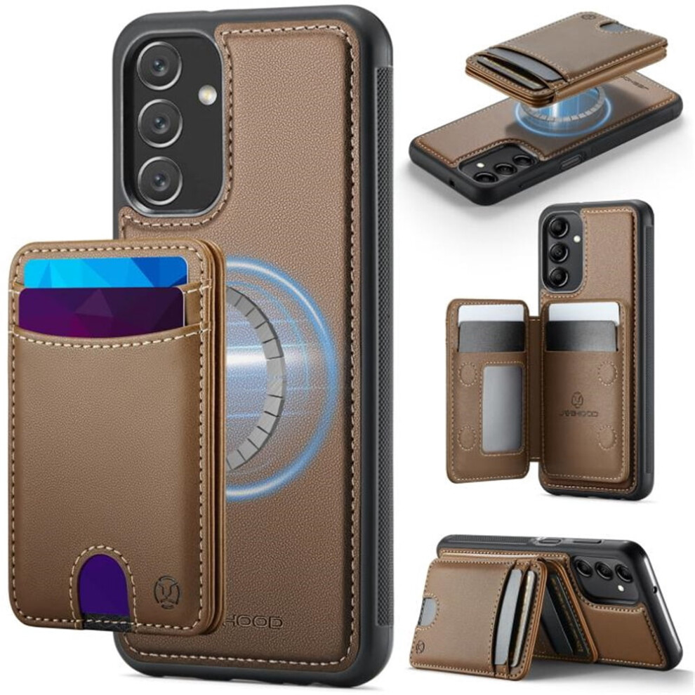 Jeehood Samsung Galaxy A34 5G Case Pu Leather Rfid Brown 9180435656971