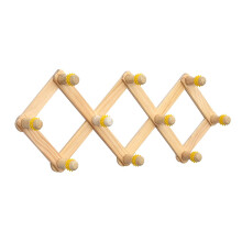 Accordion Styles Wall Hanger with Pegs for Baseball Caps and Scarves Hat Holder Expandable Coat Storage Rack
