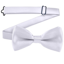 Bow Tie Solid Color Adjustable for Kids Boys White Free Size