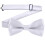 Bow Tie Solid Color Adjustable for Kids Boys White Free Size 1