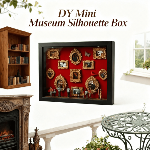 Mini Museum Silhouette Shadow Box Kit Red