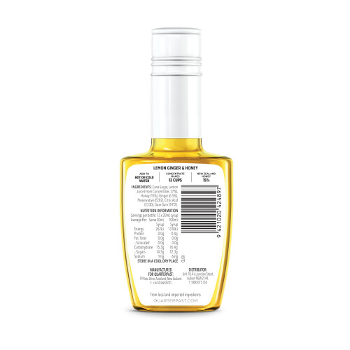 QUARTERPAST Lemon, Ginger & Honey Fruit Tea Infusion - 250ml 2