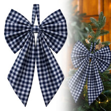 Wall Hang Christmas Tree Topper with Large Bow