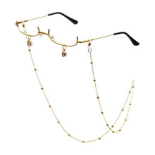 Men Women's Half Frame Glasses New Half Moon Metal Eyewears Business Glasses