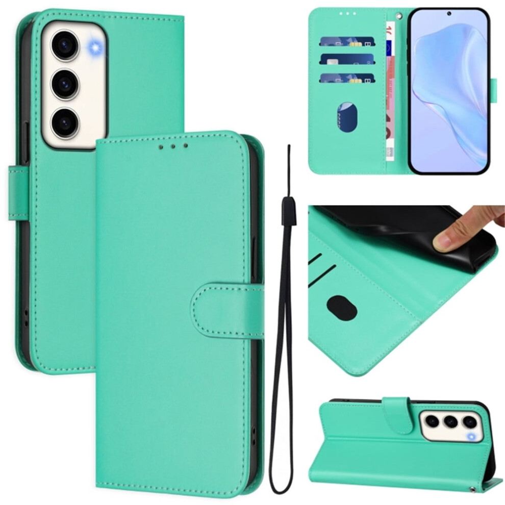 Wallet Case Compatible With Samsung Galaxy S23 5G Â Pu Leather Magnetic Flip Folio, 3-Card Slot & Wrist Strap, Green 9170372110889
