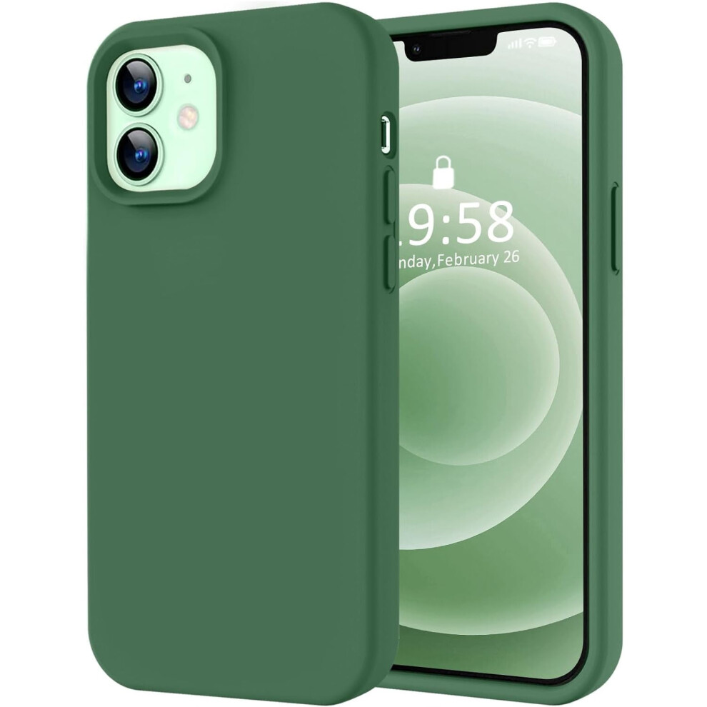 Premium Silicone Iphone 12 & 12 Pro Case (6.1") Â Shockproof, Soft Anti-Scratch Microfiber Lining, Green 9170372110612