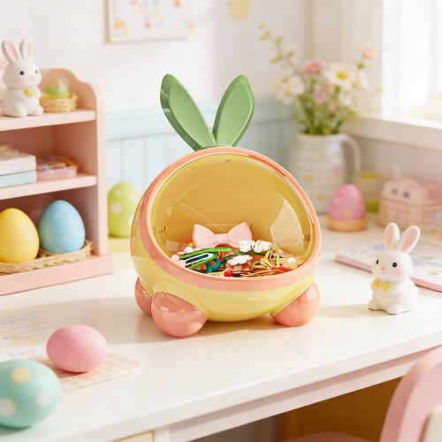 Rabbits Shaped Desktop Storage Box Small Household Dining Table and Bedside Multi Functional Snack Organizer