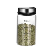 7oz Clear Glass Salt & Pepper Shakers, 200ml Spice Shaker Set with Lids & Holes, Kitchen Decor