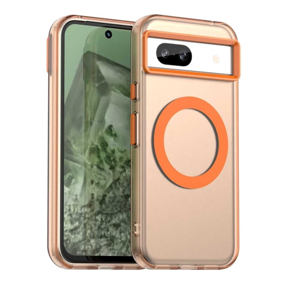 Cute Candy Magsafe-Compatible Slim Shockproof Case For Google Pixel 8A (6.1") Orange 9170372110421