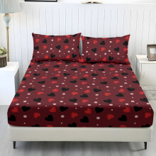 Comfort Twin Sheet Set Soft Cozy Love Heart Dot Design 3-Pc