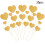 Glitter Heart Cake Topper Valentine's Day 20 Pack 1