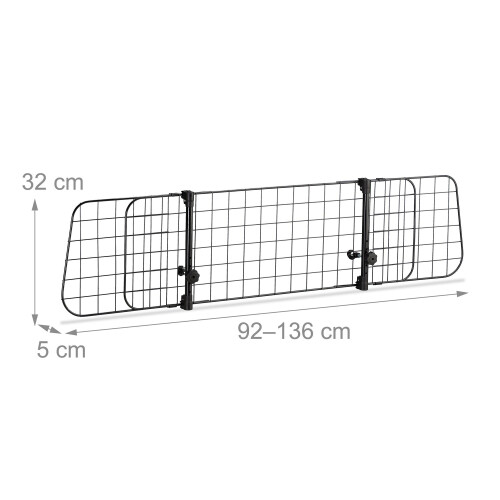Barrera para perros ajustable para coche 2