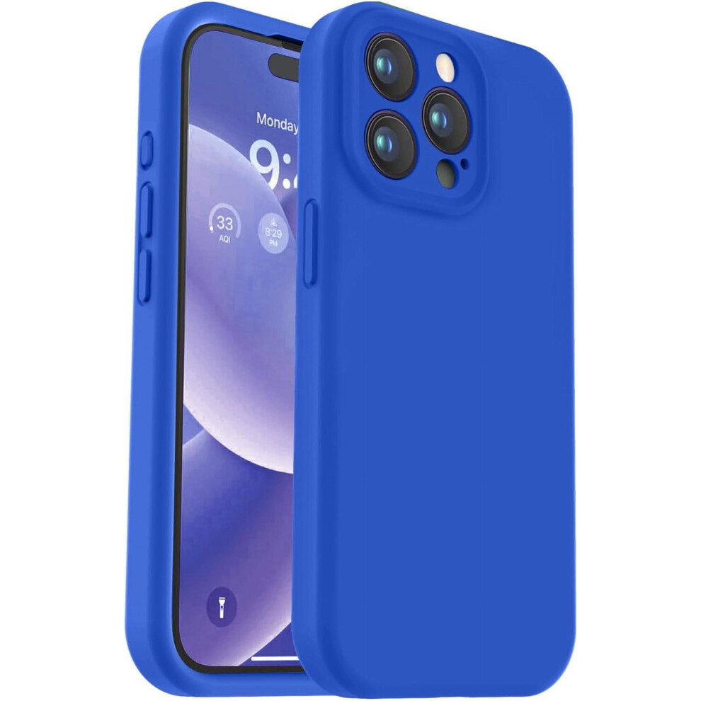 Compatible With Iphone 15 Pro Max Case Â Premium Silicone, Camera Protection, Soft Microfiber Lining, Shockproof Â Klein Blue 9170372111497