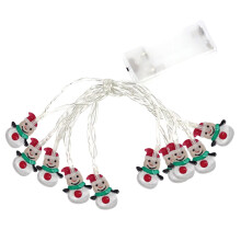 10FT 20 LED Battery-Operated Christmas String Lights - Cordless Cute Design for Window, Indoor/Outdoor & Party Decor, Festive Holiday Illumination