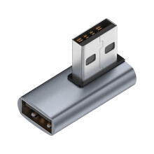 USB 3.0 90-Degree A Male to Female Adapter 10 Gbps