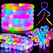 12 lyspinnar för barn – LED-sträckleksaker med LED-ljus