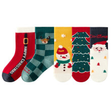 Christmas Socks for Kids Red 5 Pairs 1 Year
