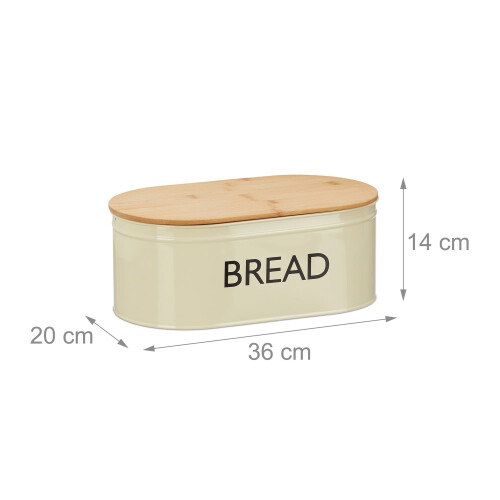 Retro-Brotkasten mit Bambusdeckel - Luftdichte Aufbewahrung 2