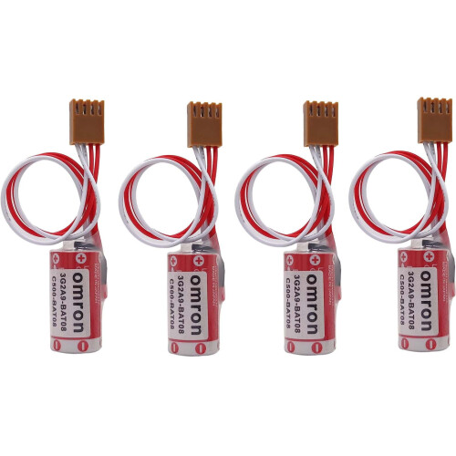 (Συσκευασία 4 τεμαχίων) Μπαταρία PLC ER17/33 (2/3A3.6V) με βύσμα για PLC Omron3G2A9-BAT08 (C500-BAT08)