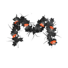 Guirlande artificielle réaliste d'érable noir et de vigne pour la décoration d'Halloween et des fêtes, ambiance automnale mystique