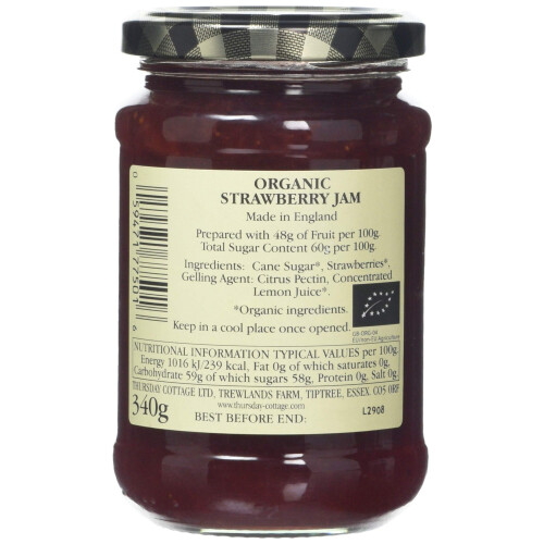 Thursday Cottage Organic Strawberry Jam 340g 1