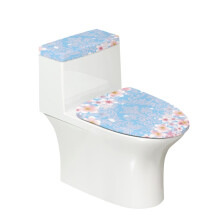 WC-Spülkasten- und Sitzbezug-Set „Kirschblüte“ – 2-teilig, elastische Kanten, passend für die meisten Spülkästen, kompatibel mit