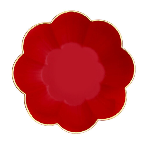 Red Traditional Chinese Style Plastic Candy Plate for Wedding Storage and Serving