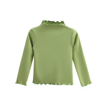 Jersey de cuello alto de manga larga para niña, color verde, para edades de 9 a 10 años.