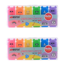 Kawaii Mini-Textmarker-Set – 4/5/6 Farben, 10 ml, niedliche Marker, geeignet für Schule und Büro