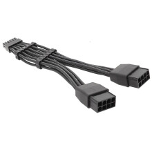 Cavo di alimentazione a 12 pin per scheda grafica: due connettori femmina da 8 pin (6+2 pin) a maschio da 12 pin.