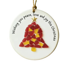 Ornement de Noël suspendu en acrylique 2D, décoration pour sapin, souvenir cadeau