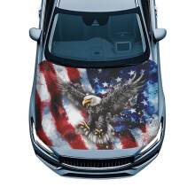 Housse de capot de voiture avec drapeau américain et aigle, en polyester imperméable