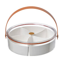 Coupe à fruits élégante avec couvercle et poignée, au design moderne, idéale pour un usage domestique.