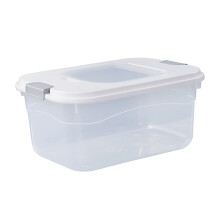 Seau de rangement transparent pour la cuisine, 29 x 21 x 14 cm, 4,5 kg, hermétique et anti-insectes, compatible avec le riz et la farine – Boîte