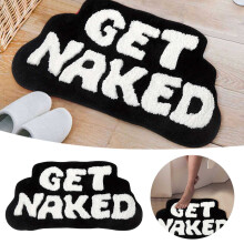 Tapis de bain antidérapant contrasté - Lavable et absorbant pour salle de bain, couloir et chambre, motifs de lettres