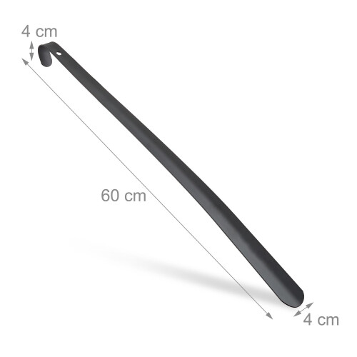 Black Metal Shoehorn - Rust-Resistant, Long-Lasting 2