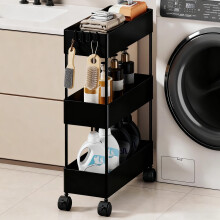 Carro de almacenamiento para baño con ruedas, 3 niveles