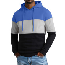 Miesten hupullinen collegepaita sininen XL