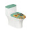 Rooster Sunflower Toalettlock Set med elastisk botten 1