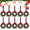Set mini coroane din pin artificial cu funde și fructe de pădure 2to 1