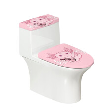 Housse de siège de toilette en polyester motif axolotl musical, facile à installer, douce et idéale pour offrir. Convient à toutes les formes de