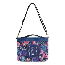 Colorful Floral Print Bible Cover Case for Women & Men – I Can Do All Things, Leather, Zippered, with Strap, Compatible with 2XL Bibles