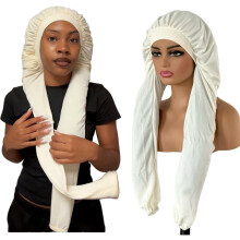 Langhaar-Schlafhauben 2in1 Langhaar-Haube für Damen & Weich, Atmungsaktiv und Glatt & Haube für Zöpfe