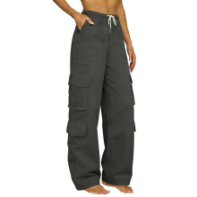 Pantalon cargo léger pour femme, idéal pour les activités de plein air, les voyages et le travail – Taille élastique, coupe ample, parfait pour