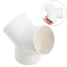 60 Degree 3 Way Duct Splitter Y Shape Connector for Multiple Machines PVC Dryer Extractor Hood Dryer 1 Set