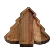 Plateau de Noël en bois massif en forme de sapin, épais, durable, résistant, non toxique et écologique, idéal pour présenter des fruits et