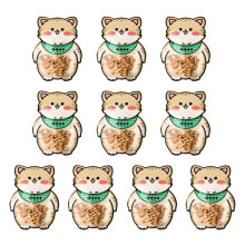 10 sacchetti per snack per bambini, riutilizzabili, con simpatici disegni di animali, ideali per biscotti e caramelle a scuola, feste di compleanno,