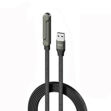 Cavo di ricarica rapida 2 in 1 con supporto integrato, USB-C 65W, rotazione a 360, compatibile con smartphone, tablet, laptop e console di gioco.