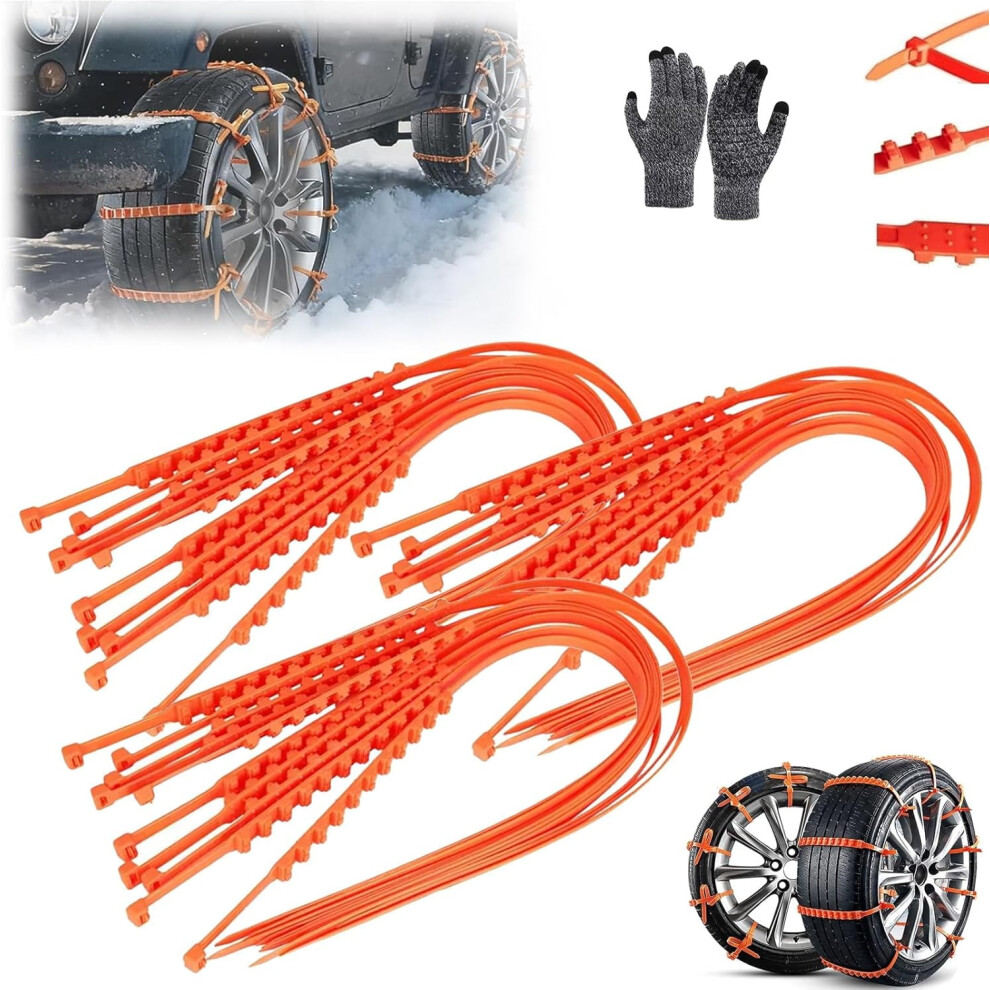 Snow Tire Chains Universal Anti-Skid Reusable Set 9101399758396