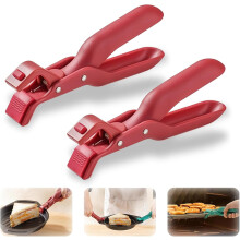 Pince multifonction en silicone anti-brûlure avec revêtement antidérapant pour une manipulation sûre des casseroles, poêles et bols.